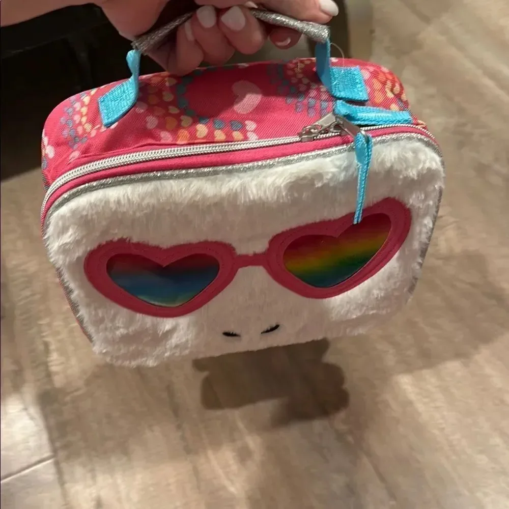 Kids' Fuzzy Heart Sunglasses Bag